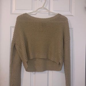 Cropped Knitted Sweater